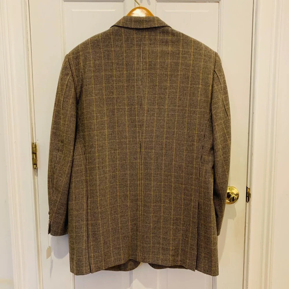 Ermenegildo Zegna Trofeo Tweed Wool Blend EU 54 Sport Coat Blazer Size Large